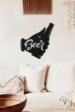 Beer Temalı Dekoratif Ahşap Tablo