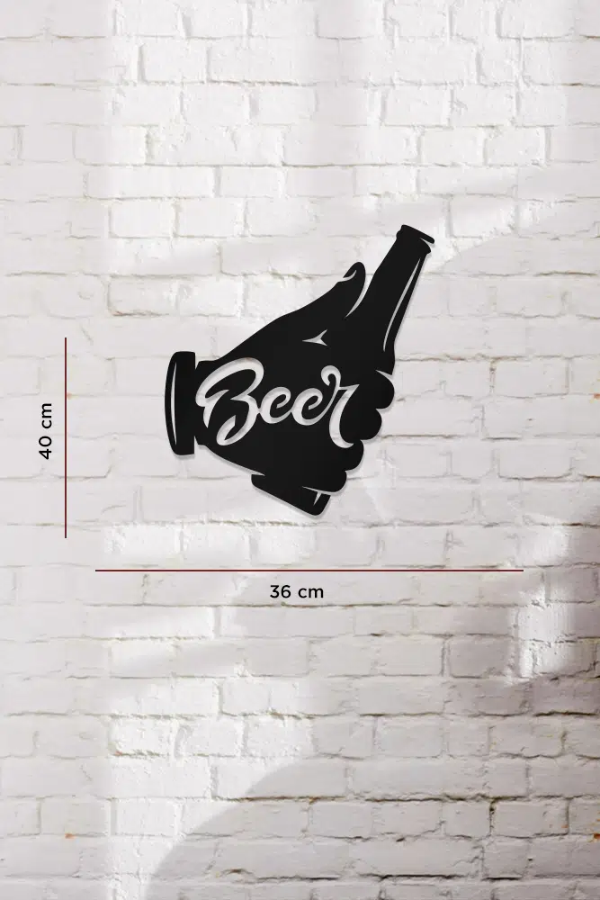 Beer Temalı Dekoratif Ahşap Tablo - Görsel 3