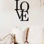 Love Temalı Dekoratif Ahşap Tablo