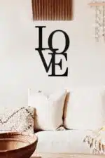 Love Temalı Dekoratif Ahşap Tablo