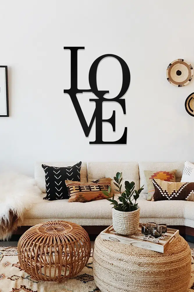 Love Temalı Dekoratif Ahşap Tablo - Görsel 2