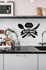 My Kitchen My Rules Temalı Dekoratif Ahşap Tablo