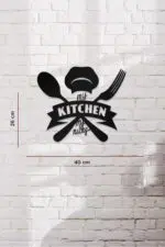My Kitchen My Rules Temalı Dekoratif Ahşap Tablo - Görsel 4