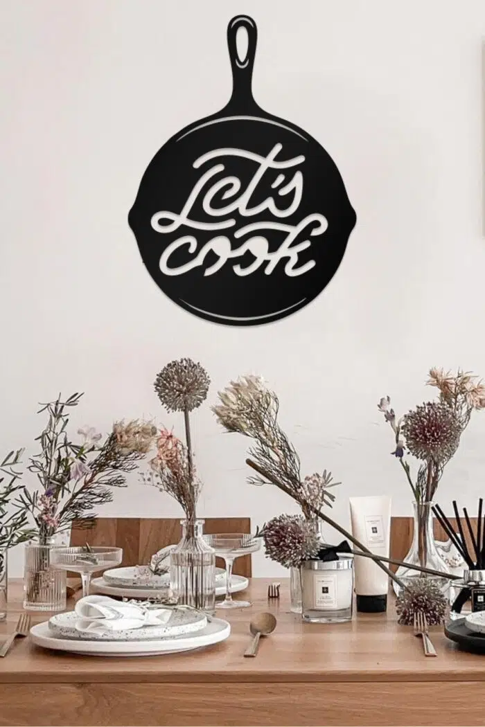 Let's Cook Temalı Dekoratif Ahşap Tablo - Görsel 2