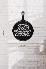 Let's Cook Temalı Dekoratif Ahşap Tablo - Görsel 4