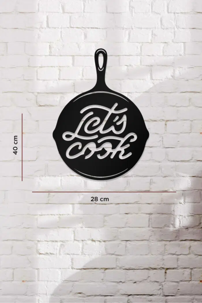 Let's Cook Temalı Dekoratif Ahşap Tablo - Görsel 4