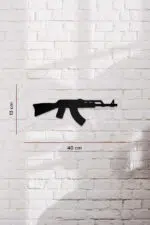 AK47 Temalı Dekoratif Ahşap Tablo - Görsel 3