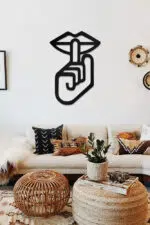 Sus İşareti Temalı Dekoratif Ahşap Tablo - Görsel 2