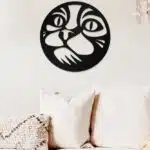 Kedi Temalı Dekoratif Ahşap Tablo