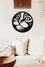 Kedi Temalı Dekoratif Ahşap Tablo