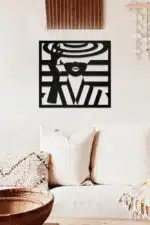 Şapkalı Kadın Temalı Dekoratif Ahşap Tablo