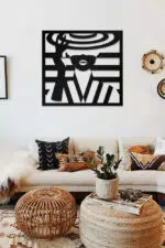 Şapkalı Kadın Temalı Dekoratif Ahşap Tablo - Görsel 2