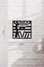 Şapkalı Kadın Temalı Dekoratif Ahşap Tablo - Görsel 3