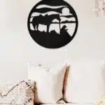 At ve Doğa Temalı Dekoratif Ahşap Tablo