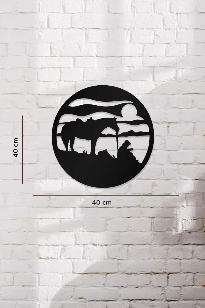 At ve Doğa Temalı Dekoratif Ahşap Tablo - Görsel 3