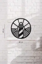 Deniz Feneri Temalı Dekoratif Ahşap Tablo - Görsel 3