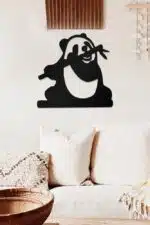 Panda Temalı Dekoratif Ahşap Tablo