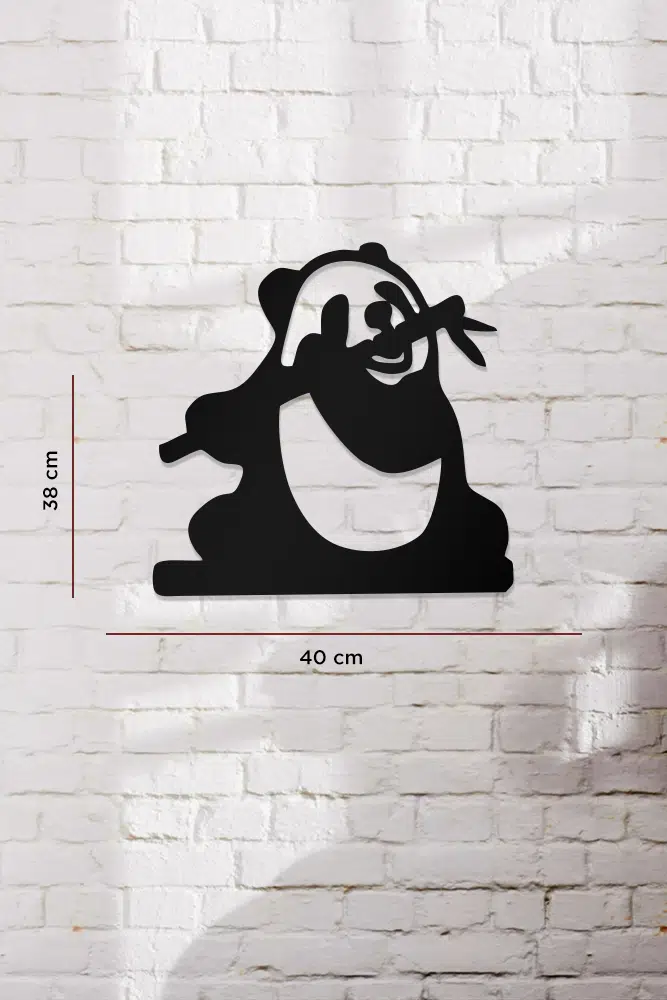 Panda Temalı Dekoratif Ahşap Tablo - Görsel 3