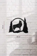 Kurt ve Ağaç Temalı Dekoratif Ahşap Tablo - Görsel 3