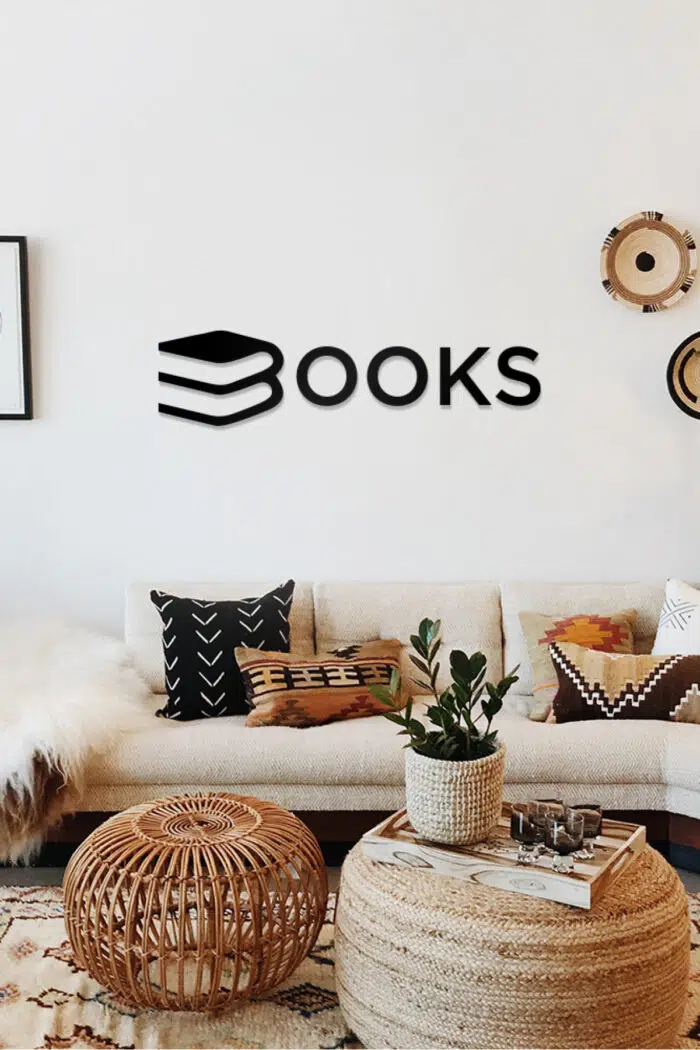 Books Kitaplar Temalı Dekoratif Ahşap Tablo - Görsel 2