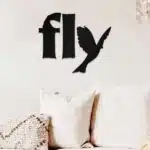 Fly ve Kuş Temalı Dekoratif Ahşap Tablo