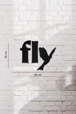 Fly ve Kuş Temalı Dekoratif Ahşap Tablo - Görsel 3