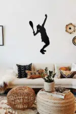 Tenis Temalı Dekoratif Ahşap Tablo - Görsel 2