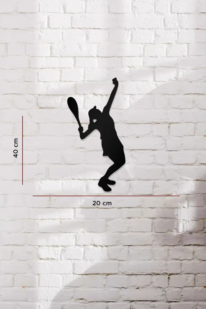 Tenis Temalı Dekoratif Ahşap Tablo - Görsel 3