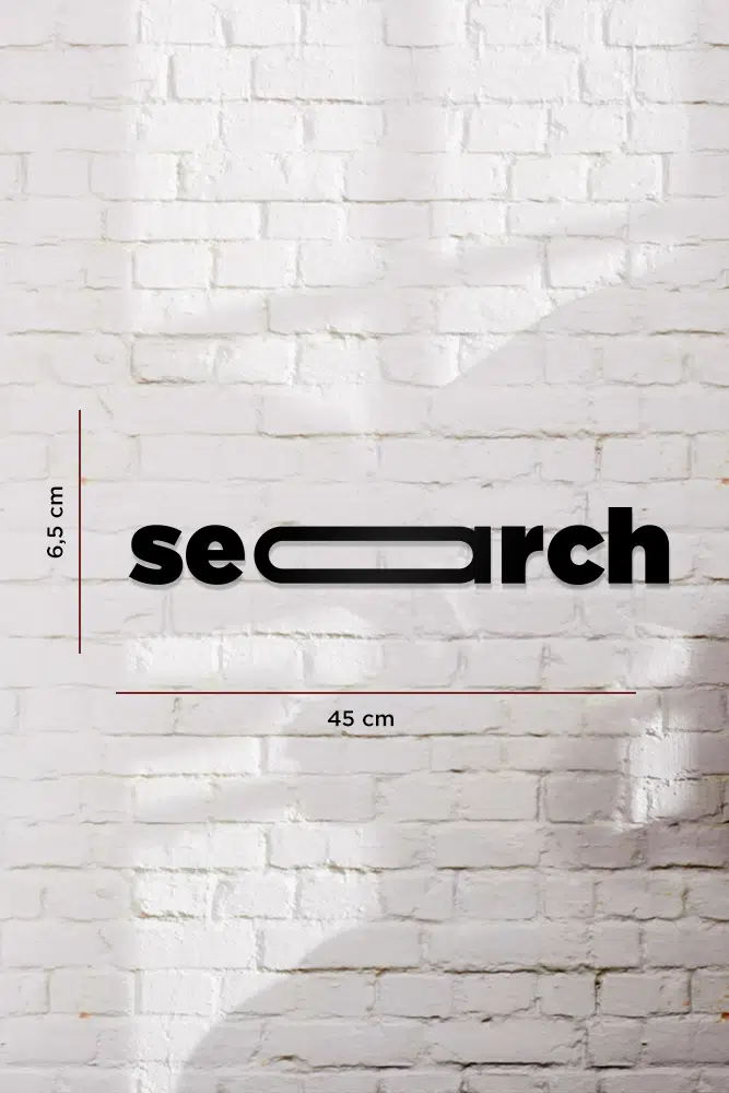 Search Tipografi Temalı Dekoratif Ahşap Tablo - Görsel 3