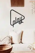 Play Temalı Dekoratif Ahşap Tablo