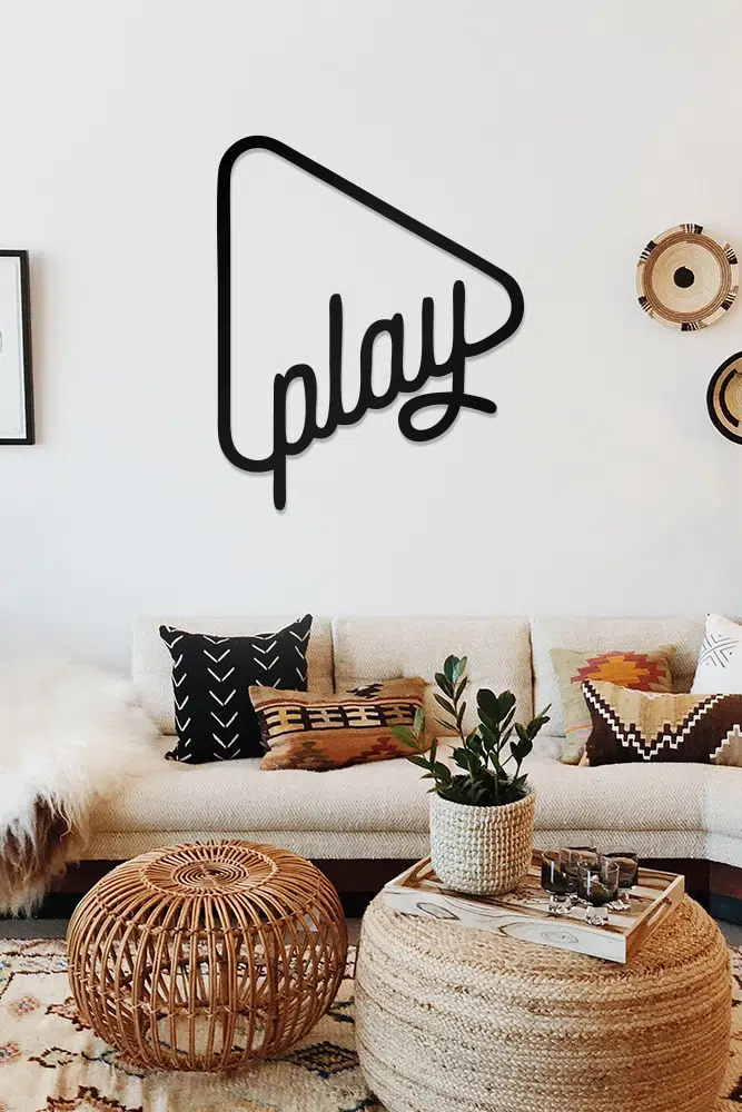 Play Temalı Dekoratif Ahşap Tablo - Görsel 2