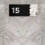 Dekoratif Aynalı Kapı Numarası Pleksi NO: 15, Gümüş