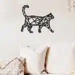 Kedi Temalı Dekoratif Ahşap Tablo