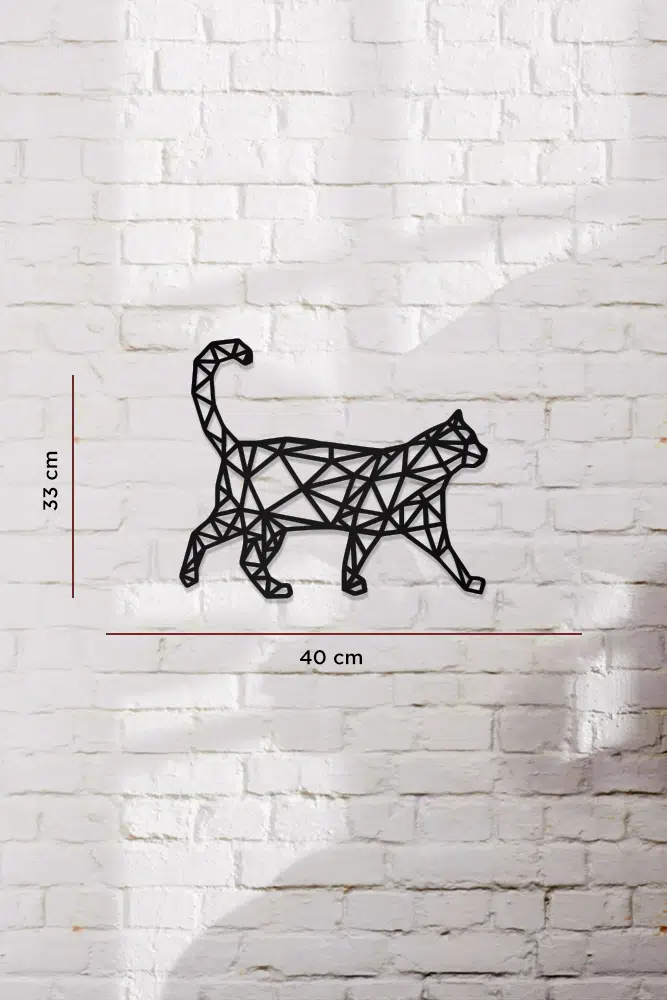 Kedi Temalı Dekoratif Ahşap Tablo - Görsel 3