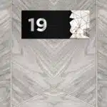 Dekoratif Aynalı Kapı Numarası Pleksi NO: 19, Gümüş