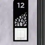 Dekoratif Daire Kapı Numarası Zil Priz Çerçevesi