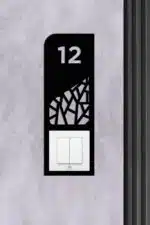 Dekoratif Daire Kapı Numarası Zil Priz Çerçevesi