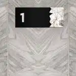 Dekoratif Aynalı Kapı Numarası Pleksi NO: 1, Gümüş