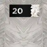 Dekoratif Aynalı Kapı Numarası Pleksi NO: 20, Gümüş