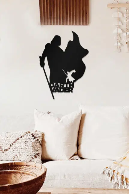Darth Vader Temalı Dekoratif Ahşap Tablo