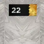 Dekoratif Aynalı Kapı Numarası Pleksi NO: 22, Gold