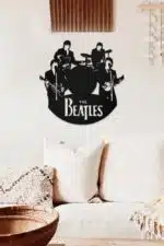 The Beatles Temalı Dekoratif Ahşap Tablo
