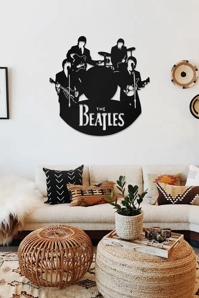 The Beatles Temalı Dekoratif Ahşap Tablo - Görsel 2