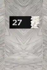 Dekoratif Aynalı Kapı Numarası Pleksi NO: 27, Gümüş