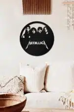 Metallica Temalı Dekoratif Ahşap Tablo
