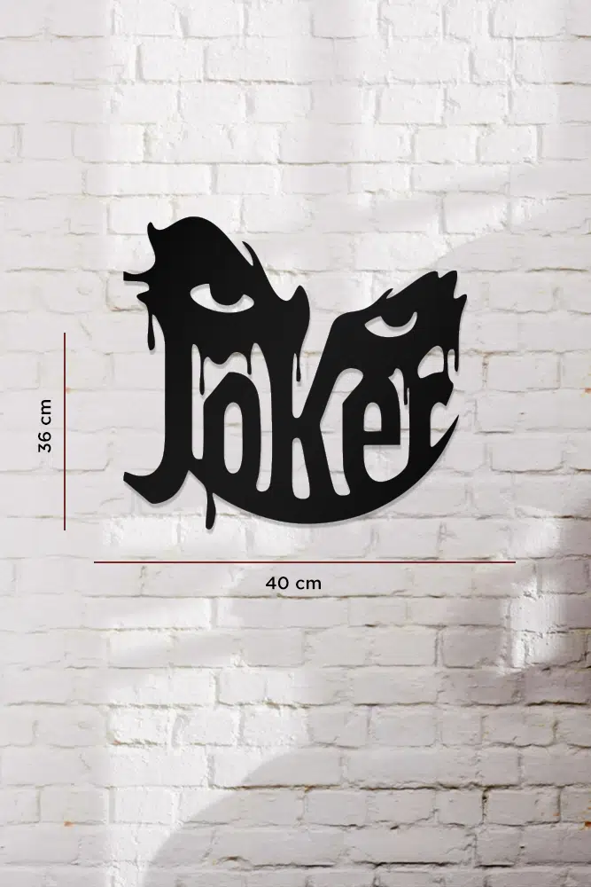 Joker Temalı Dekoratif Ahşap Tablo - Görsel 3