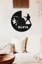 Elvis Presley Temalı Dekoratif Ahşap Tablo