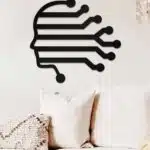 Bilişim ve Bağlantı Temalı Dekoratif Ahşap Tablo