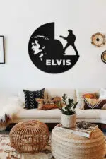 Elvis Presley Temalı Dekoratif Ahşap Tablo - Görsel 2