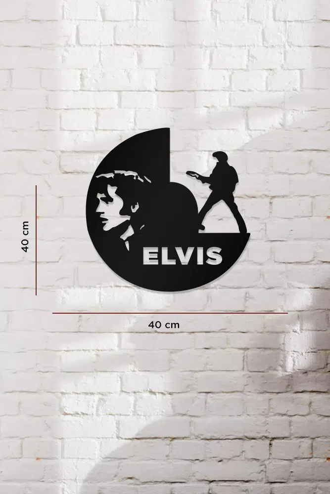 Elvis Presley Temalı Dekoratif Ahşap Tablo - Görsel 3